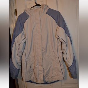 Columbia Sportswear Windbreaker Jacket Womens Size M Gray Blue